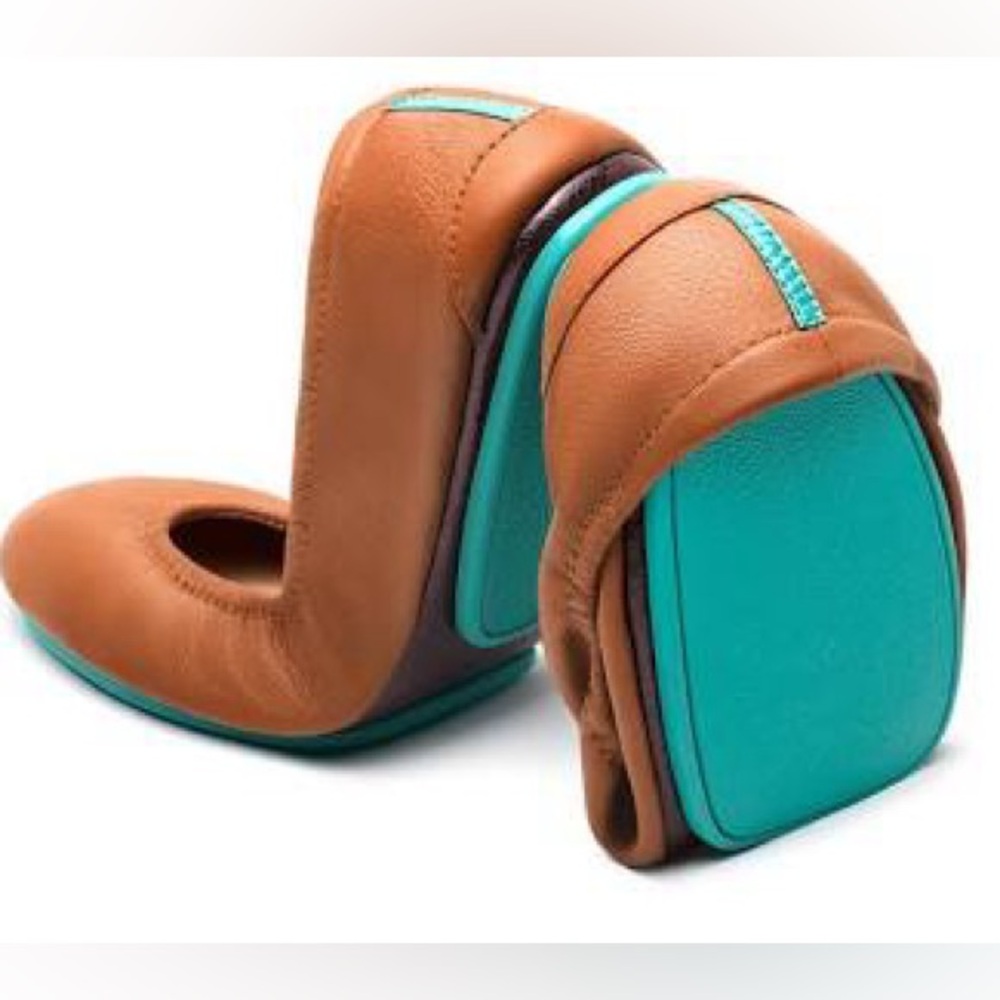 Tieks Chestnut Leather Ballerina Flats - Size 8